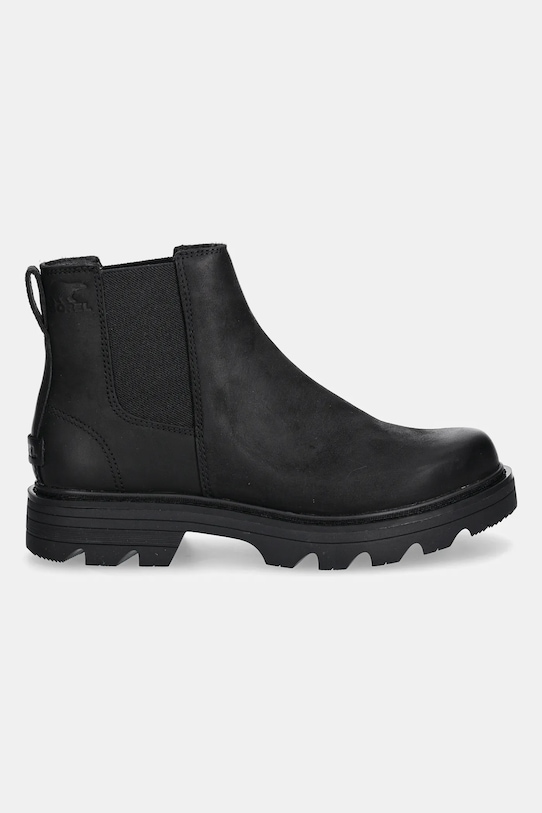Nubukové kotníkové boty Sorel REVEL RD CHELSEA WP 2144881010 černá AW25
