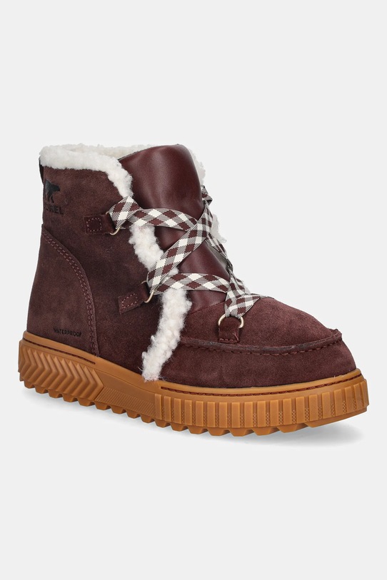 Sorel śniegowce ONA AVE ALPINE BOOT WP tekstylny bordowy 2088311628