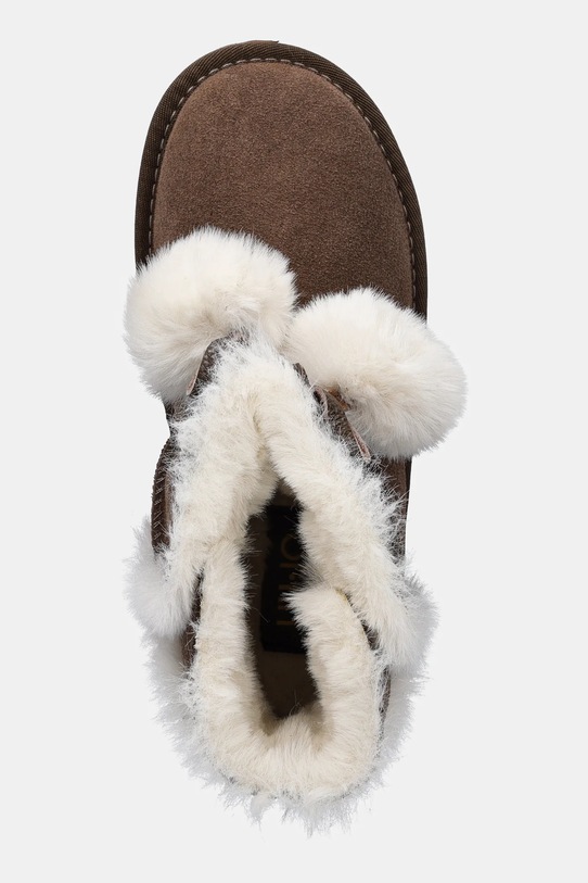 Liu Jo śniegowce zamszowe JIL 05 brązowy SF5101PX002S3830