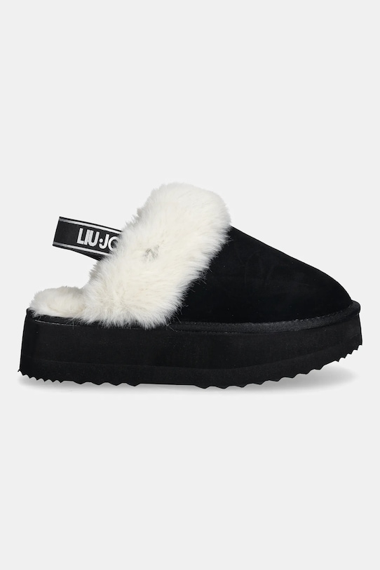 Liu Jo kapcie zamszowe JANE 10 SF5107P030622222 czarny AW25