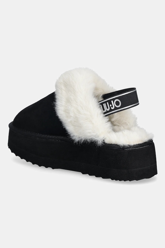 Obuwie Liu Jo kapcie zamszowe JANE 10 SF5107P030622222 czarny