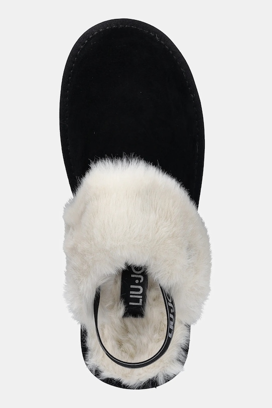 Liu Jo kapcie zamszowe JANE 10 czarny SF5107P030622222