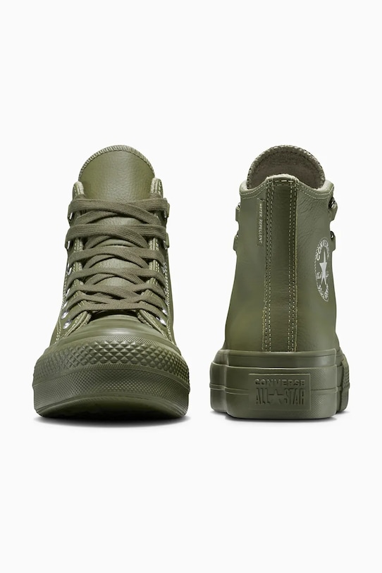 Scarpe Converse scarpe da ginnastica in pelle Chuck Taylor All Star Lift A12968C verde