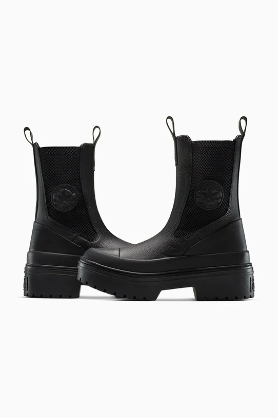 Kožené topánky chelsea Converse Chuck Taylor All Star Lugged Heel Nu čierna A12985C