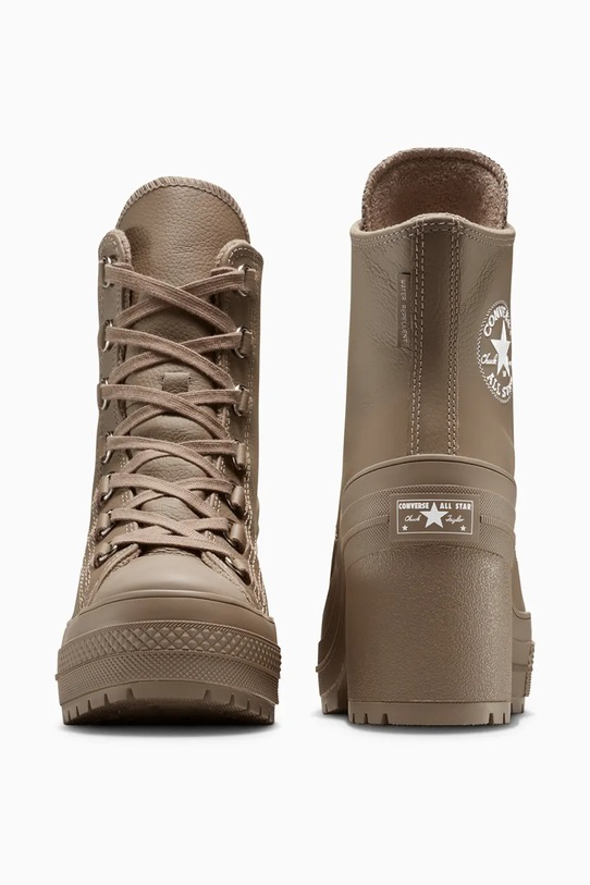 Scarpe Converse stivaletti alla caviglia in pelle Chuck 70 De Luxe Heel A13064C marrone