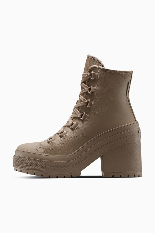 Converse stivaletti alla caviglia in pelle Chuck 70 De Luxe Heel A13064C marrone