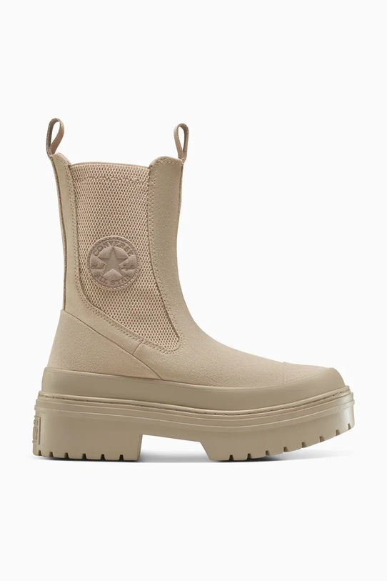 Converse stivaletti chelsea in camoscio Chuck Taylor All Star Lugged Heel Nu pelle scamosciata beige A14544C