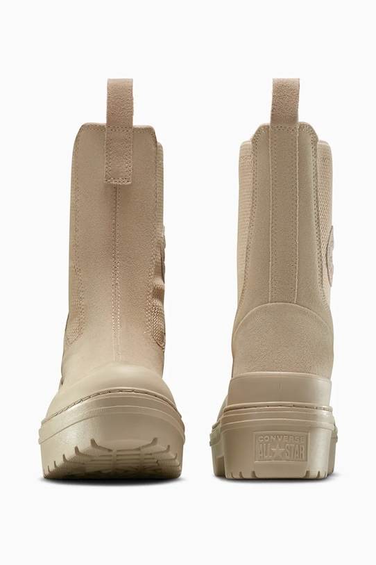 Obuv Semišové topánky chelsea Converse Chuck Taylor All Star Lugged Heel Nu A14544C béžová