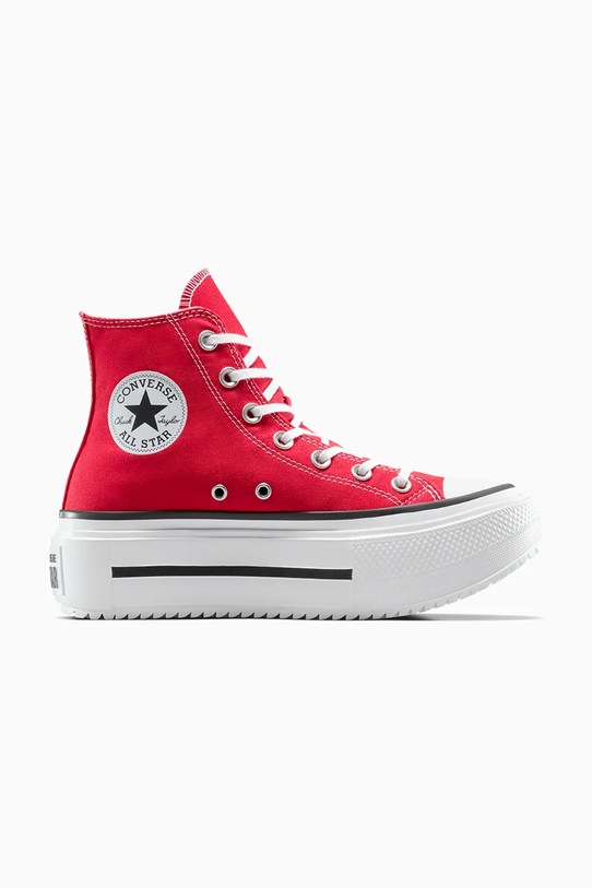 Πάνινα παπούτσια Converse Chuck Taylor All Star Lift Double Stack πλατφόρμα κόκκινο A15542C