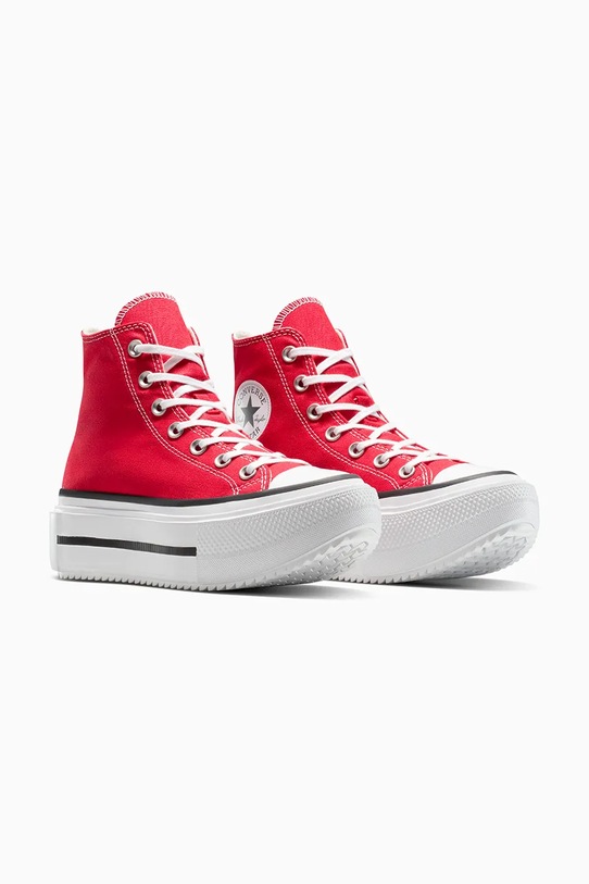 Πάνινα παπούτσια Converse Chuck Taylor All Star Lift Double Stack A15542C κόκκινο AW25