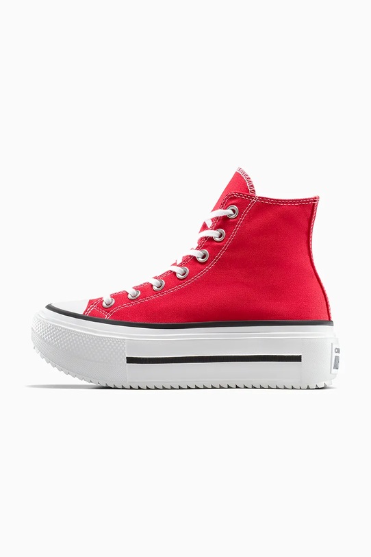 Πάνινα παπούτσια Converse Chuck Taylor All Star Lift Double Stack A15542C κόκκινο