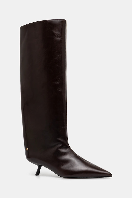 Anine Bing ghete de piele tall hilda neizolat maro A.14.11484