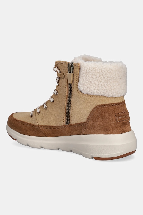 Obuwie Skechers botki zamszowe GLACIAL ULTRA - AUTUMN DAYS 144206 brązowy