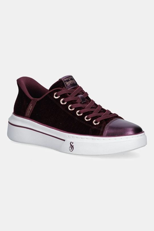 Skechers tenisówki SNOOP ONE - VELVET SNOOP slip on bordowy 186037