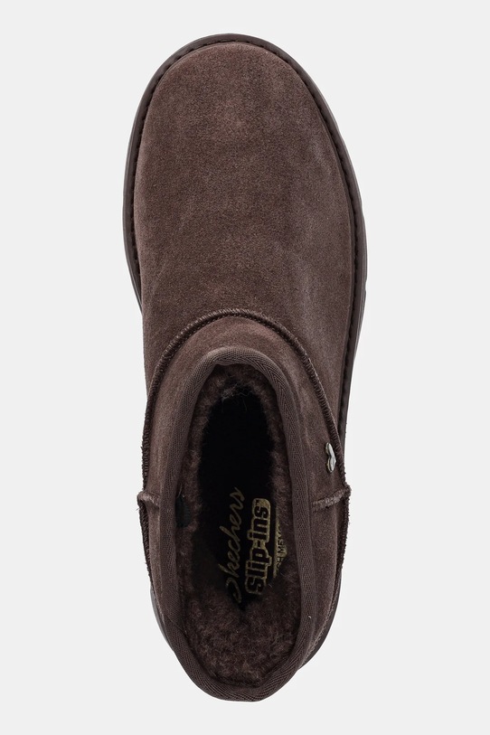Skechers śniegowce zamszowe KEEPSAKES COZY - COZY MINI brązowy 167848