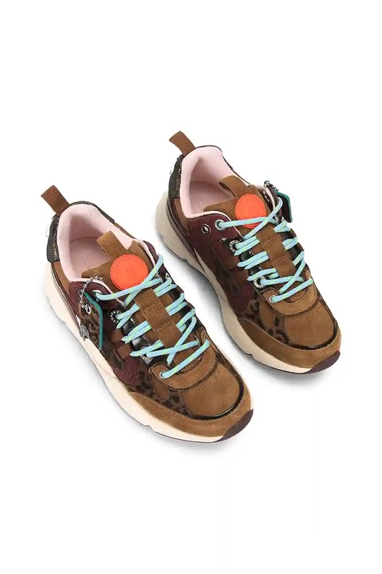 Kurt Geiger London sneakersy skórzane Kurt Runner 5064339619 brązowy AW25