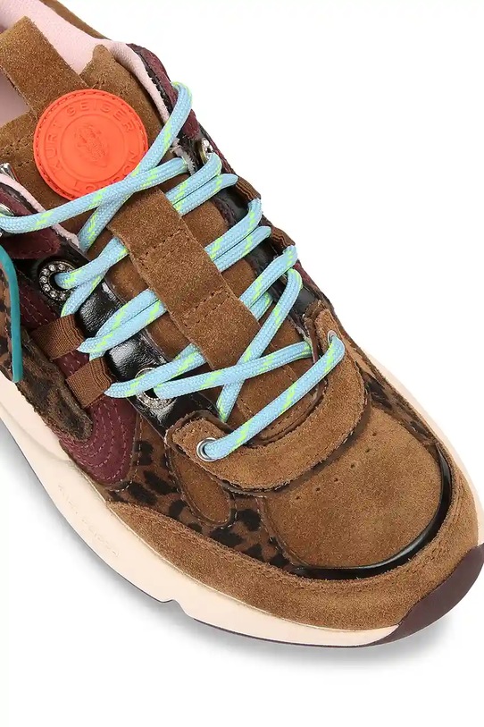Obuwie Kurt Geiger London sneakersy skórzane Kurt Runner 5064339619 brązowy