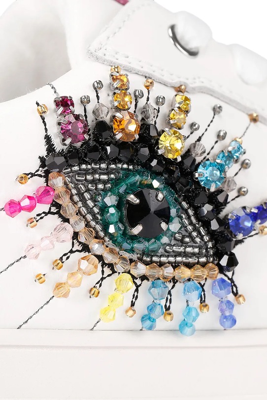 Kožené tenisky Kurt Geiger London Lana Eye biela 4988610109