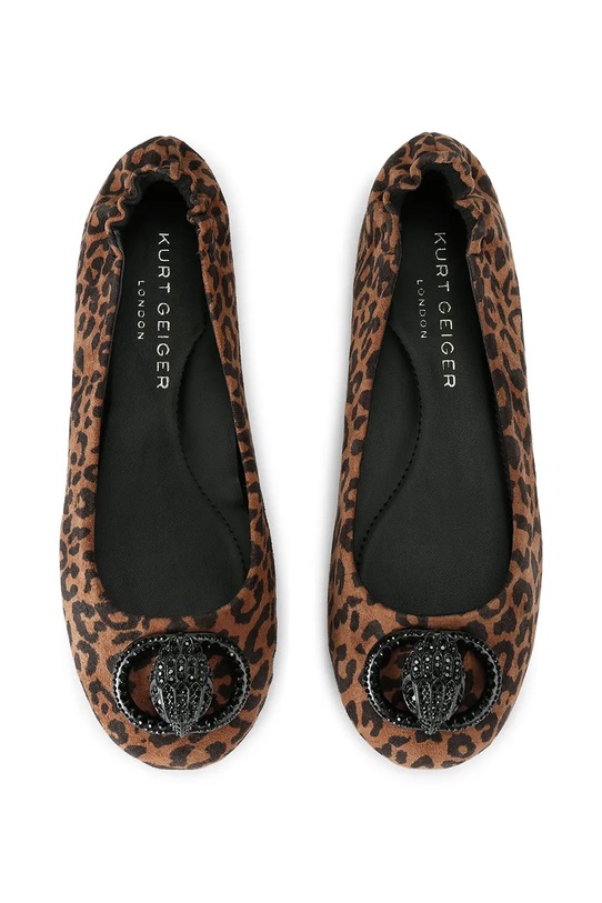 Kurt Geiger London baleriny zamszowe Chelsea Ballerina 5000635289 brązowy AW25