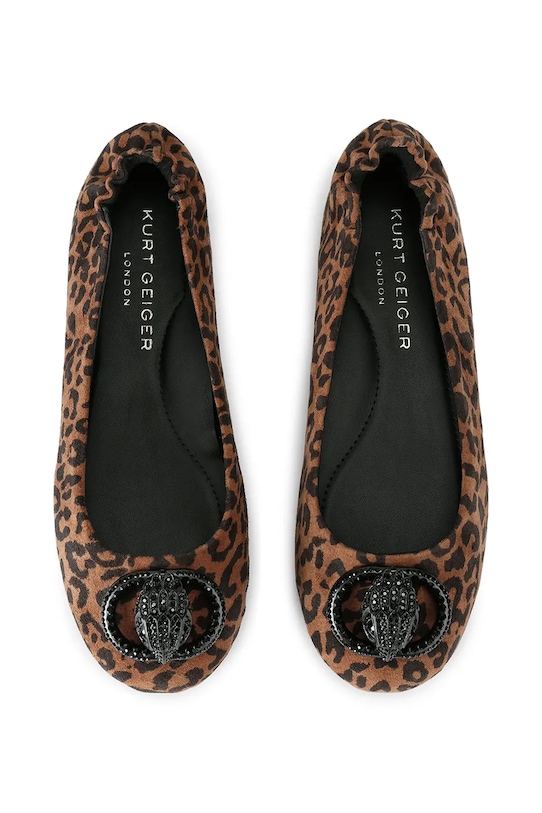 Kurt Geiger London baleriny zamszowe Chelsea Ballerina 5000635289 brązowy AW25