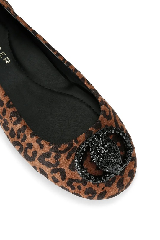 Obuwie Kurt Geiger London baleriny zamszowe Chelsea Ballerina 5000635289 brązowy