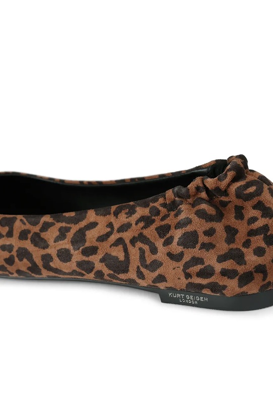 Kurt Geiger London baleriny zamszowe Chelsea Ballerina 5000635289 brązowy