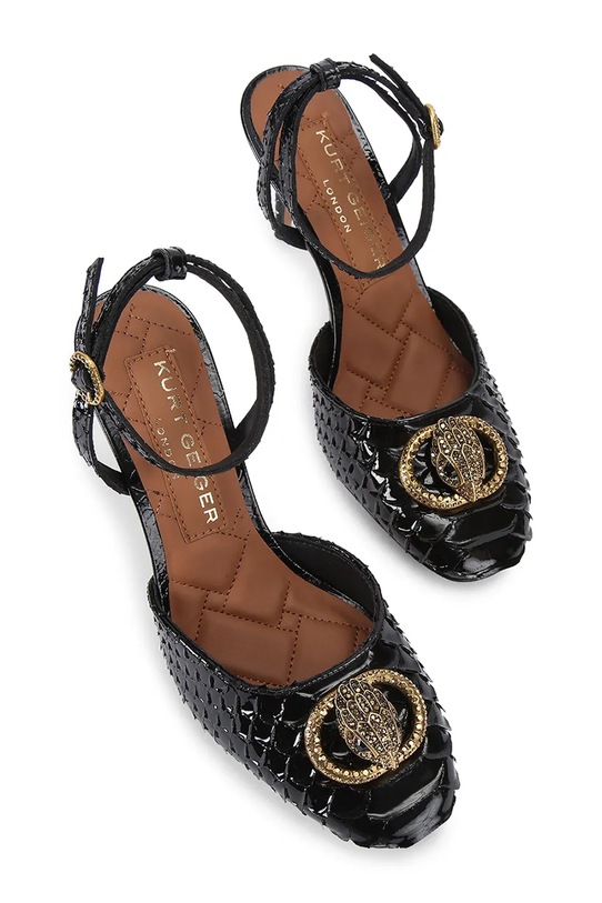 Kurt Geiger London stilettos de piele Chelsea Ankle Strap 4987400719 negru AW25