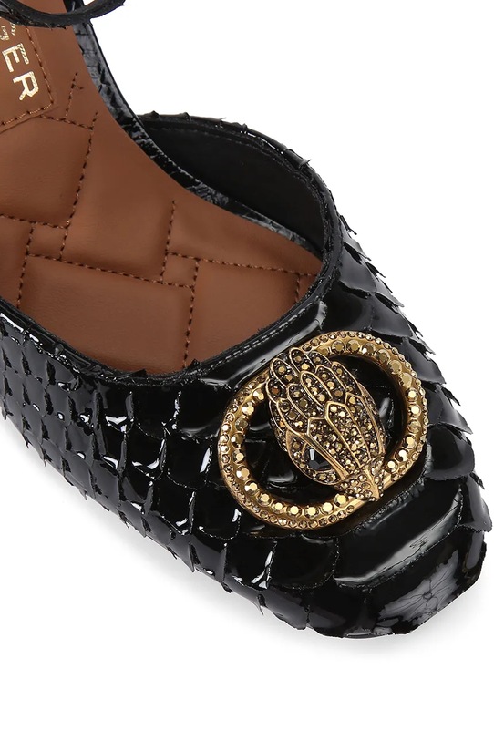 Kurt Geiger London stilettos de piele Chelsea Ankle Strap negru 4987400719