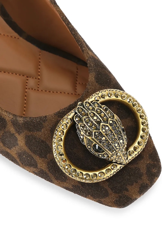 Obuwie Kurt Geiger London czółenka zamszowe Chelsea Block Slingback 3415035289 brązowy