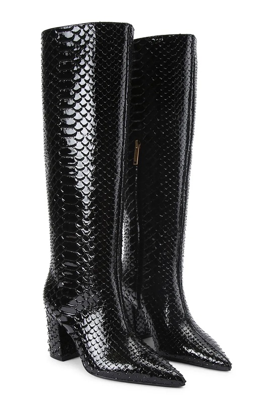 Kurt Geiger London kozaki skórzane Regent Point Knee Boot 5026500719 czarny AW25