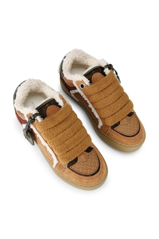 Kurt Geiger London sneakersy zamszowe Southbank Tag 493339209 brązowy AW25