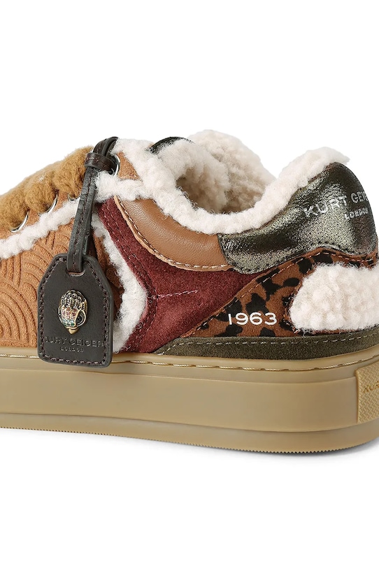 Kurt Geiger London sneakersy zamszowe Southbank Tag brązowy 493339209