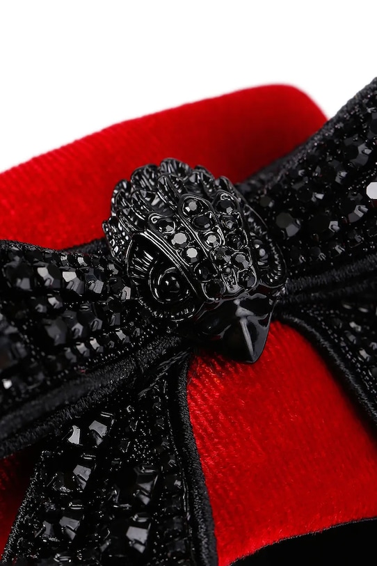 Kurt Geiger London klapki Kensington Bow Flat Sdl czerwony 655750789