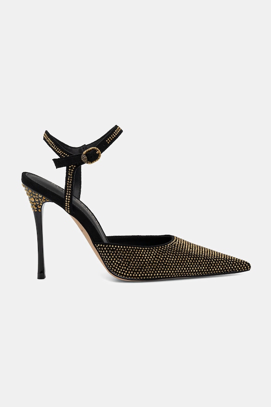 Kurt Geiger London pantofi cu toc Mayfair Point Ankle Strap 4989405609 negru AW25