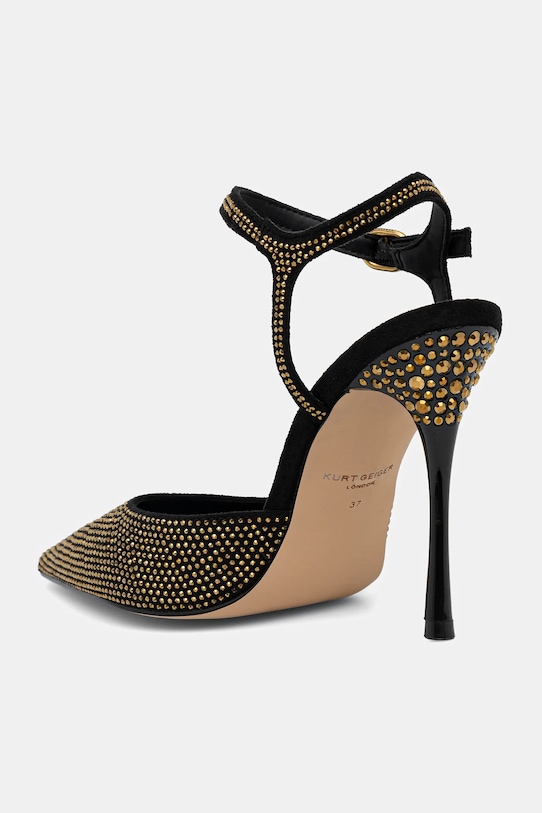 Încălțăminte Kurt Geiger London pantofi cu toc Mayfair Point Ankle Strap 4989405609 negru