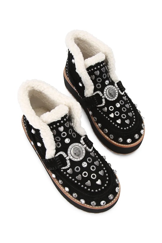 Kurt Geiger London śniegowce zamszowe Mansion Cosy Boot 4993900029 czarny AW25