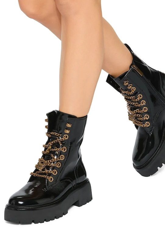 Kurt Geiger London workery skórzane Matilda Charm 4993600109 czarny