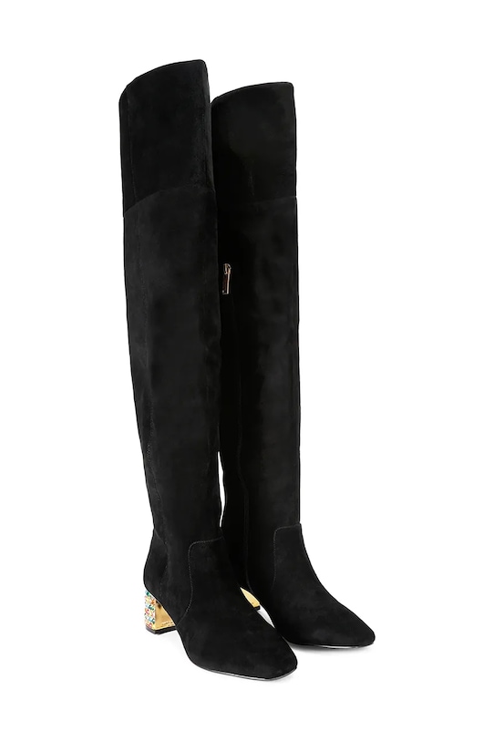 Kurt Geiger London kozaki zamszowe Chelsea Block Otk Boot 5003300209 czarny AW25