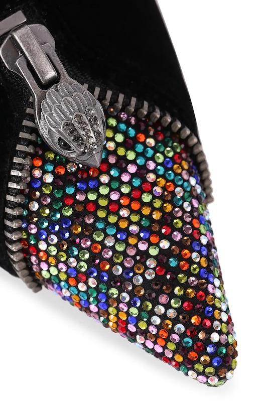 Kurt Geiger London velúr magassarkú cipő Zip Court fekete 4987309789