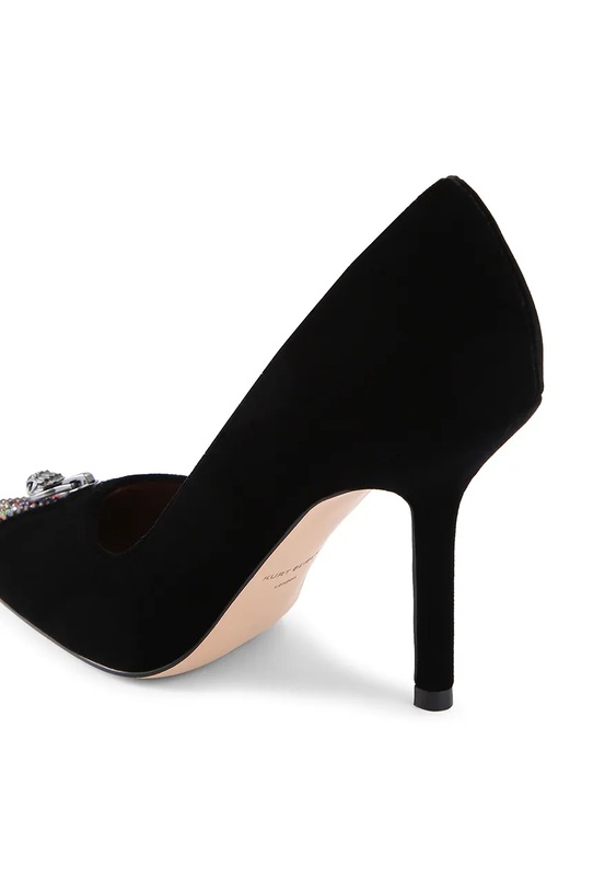 Kurt Geiger London szpilki zamszowe Zip Court 4987309789 czarny