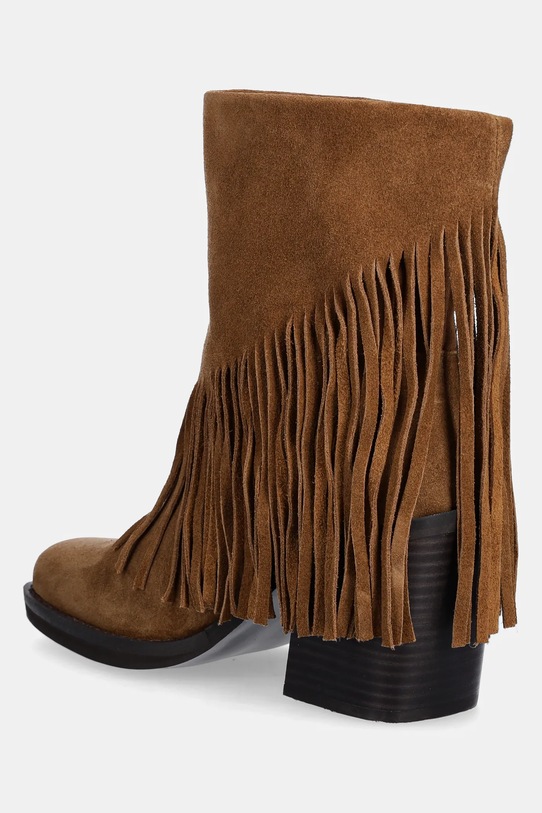 Obuwie Steve Madden botki zamszowe Pia-F 11004805.839 brązowy