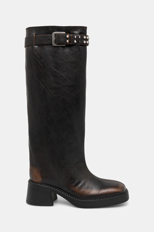 Miista kozaki skórzane Kristel E8.3995 brązowy AW25