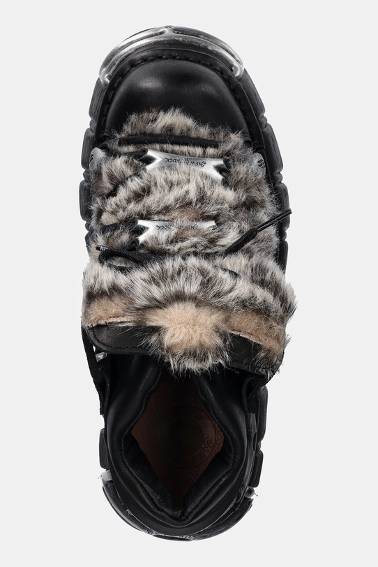 New Rock sneakersy skórzane M-106NPELO-C1 CRUST NEGRO czarny M.106NPELO.C1