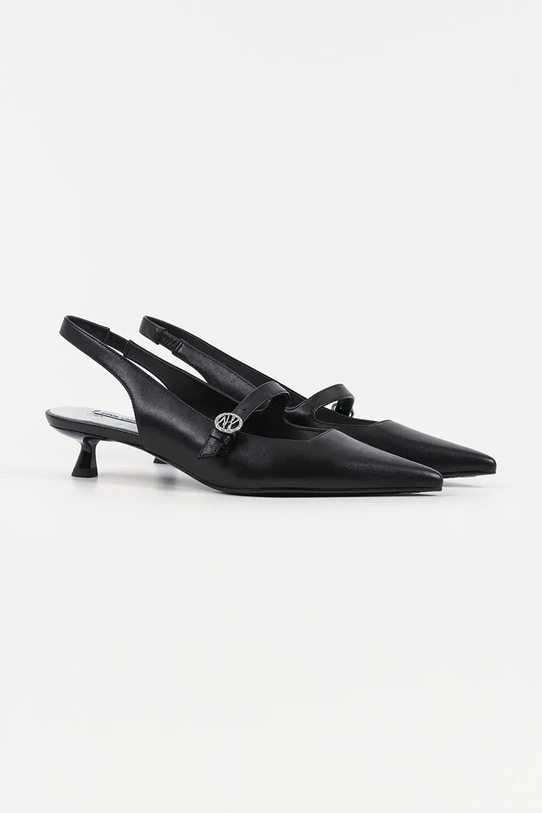 Karl Lagerfeld szpilki skórzane PASHA KL30117.000 czarny AW25