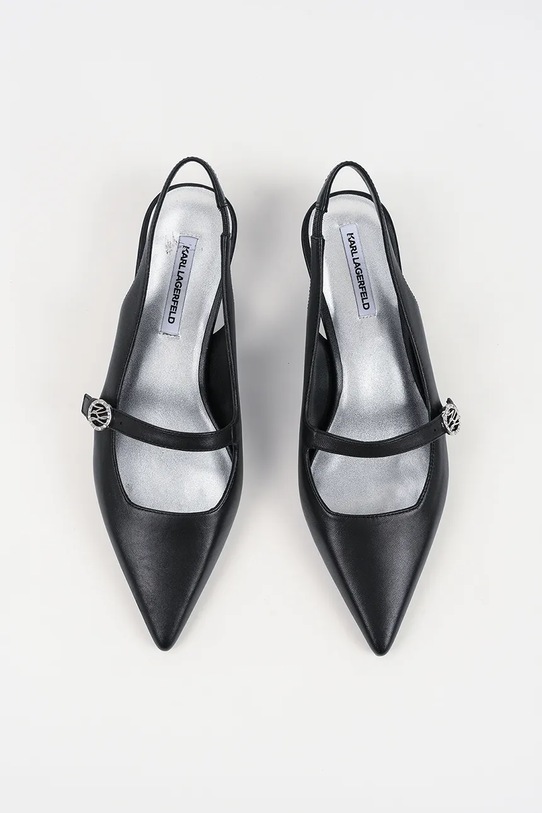 Karl Lagerfeld szpilki skórzane PASHA czarny KL30117.000