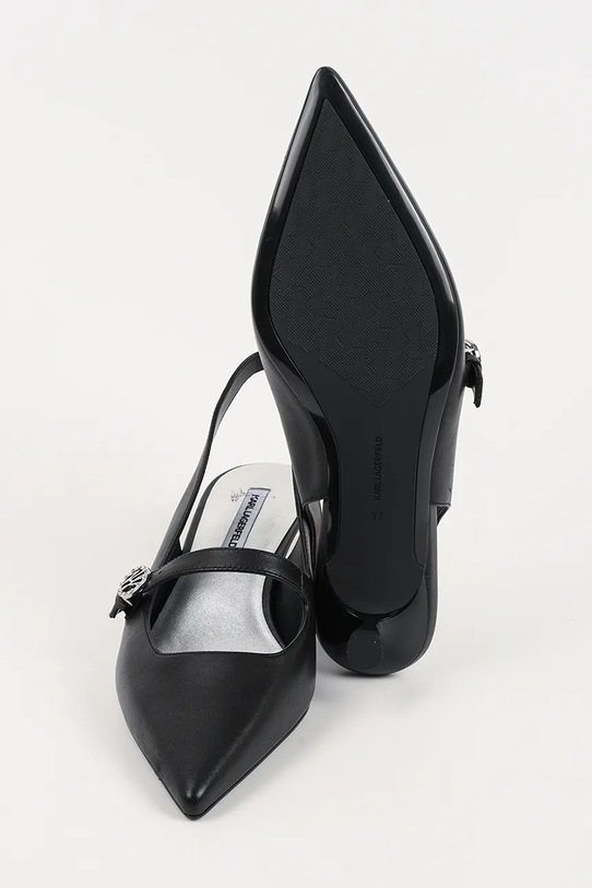 Karl Lagerfeld szpilki skórzane PASHA KL30117.000 czarny