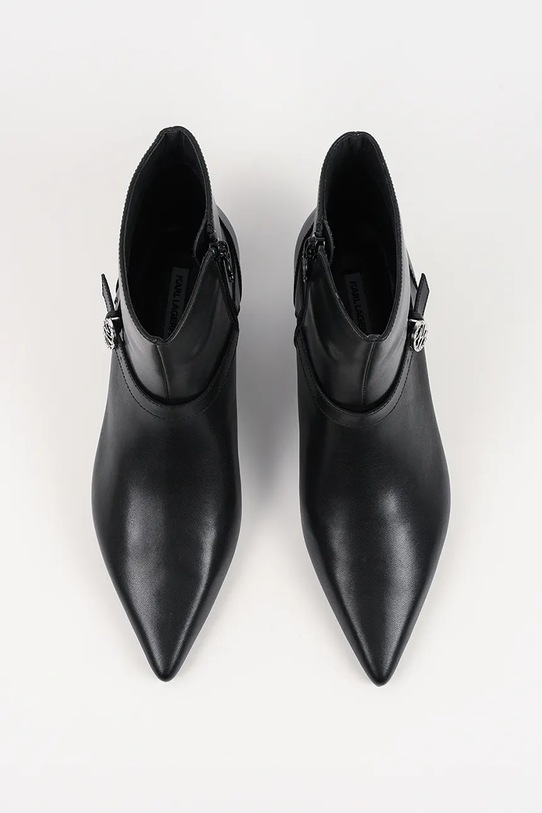 Karl Lagerfeld botki skórzane PASHA czarny KL30168.000