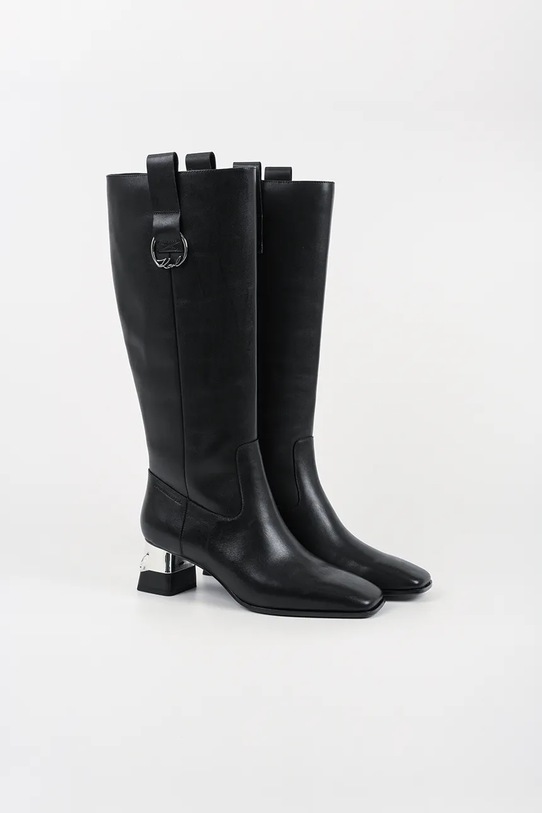 Karl Lagerfeld kozaki skórzane KAYLA KL35470.000 czarny NC25