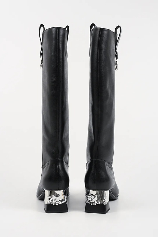 Obuwie Karl Lagerfeld kozaki skórzane KAYLA KL35470.000 czarny