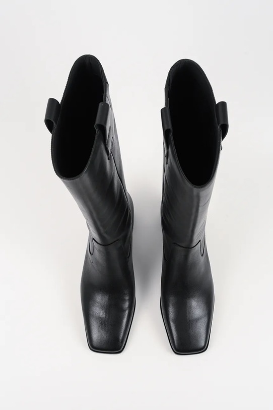 Karl Lagerfeld kozaki skórzane KAYLA czarny KL35470.000